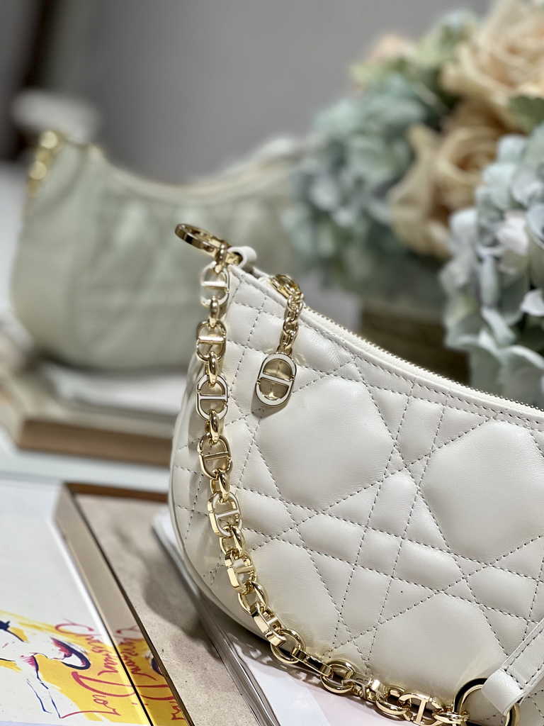 CD Lounge Bag M22626 Latte Supple Macrocannage Lambskin - Default Title - View 4
