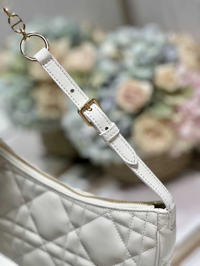 CD Lounge Bag M22626 Latte Supple Macrocannage Lambskin - Default Title - View 5