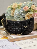 CD Lounge Bag M22626 Black Supple Macrocannage Lambskin - Default Title - View 1