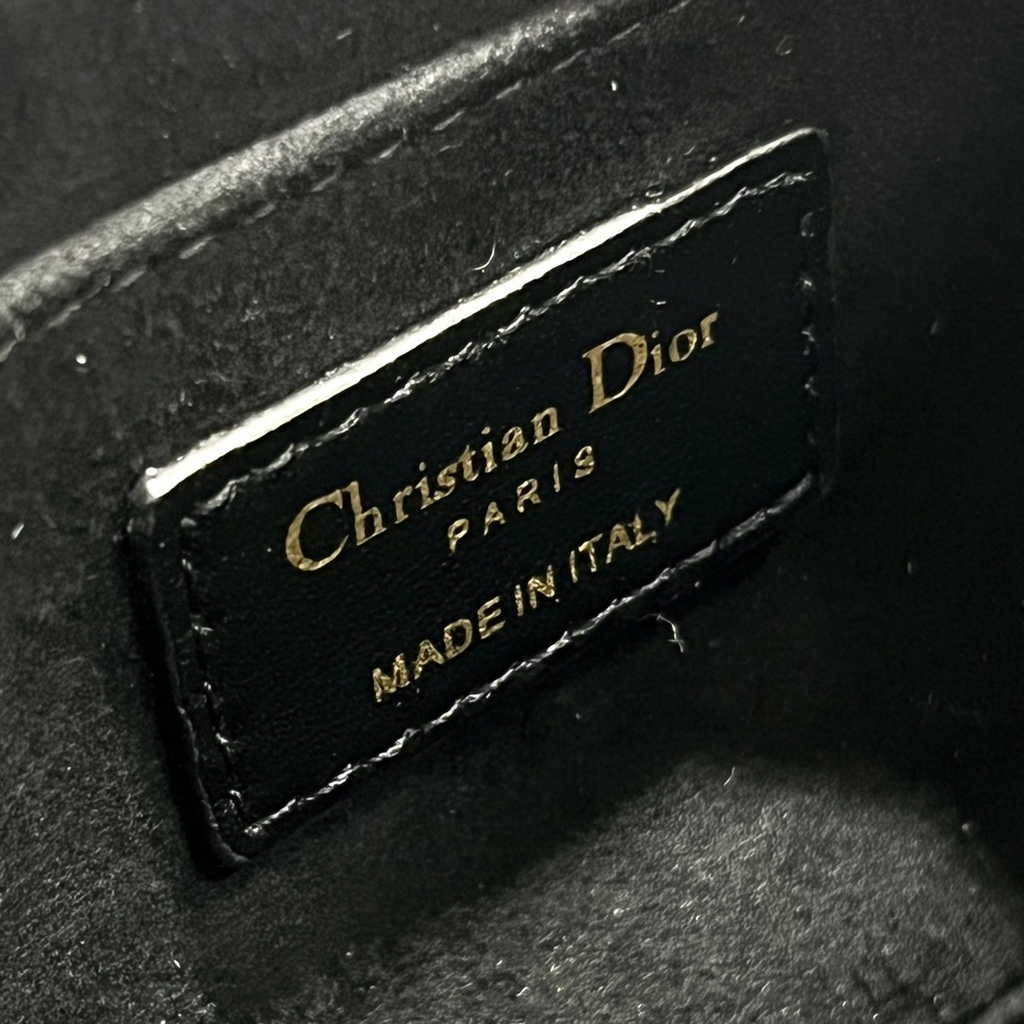 CD Lounge Bag M22626 Black Supple Macrocannage Lambskin - Default Title - View 8