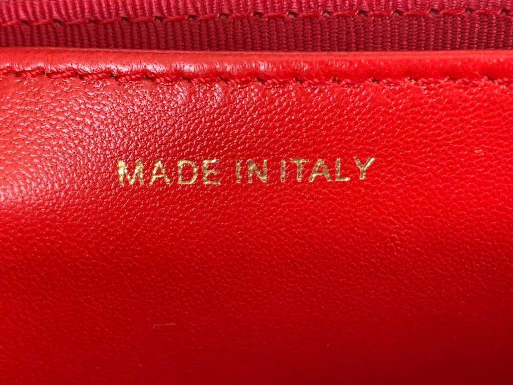 Chanel 19 AP0957 wallet on chain bag Lambskin Red Gold
