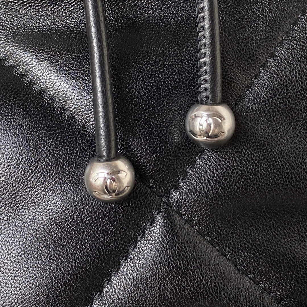Chanel 19 Backpack AS4223 Lambskin  Silver & Gold Tone Black