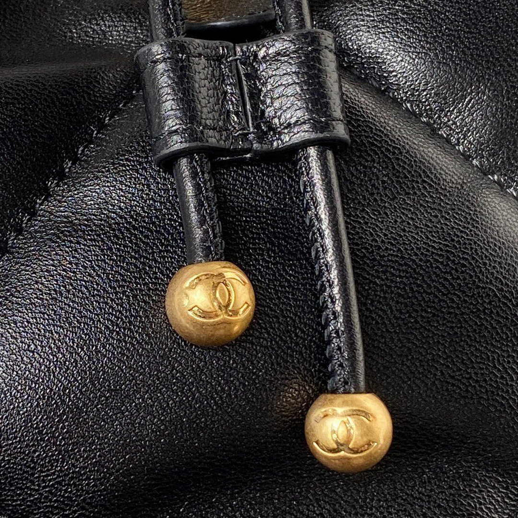 Chanel 19 Backpack AS4223 Lambskin Gold & Silver-Tone Black
