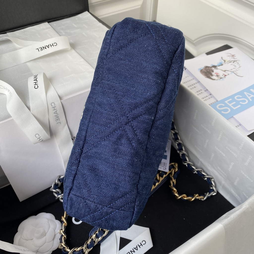 Chanel 19 handbags AS1160 Clothes Blue