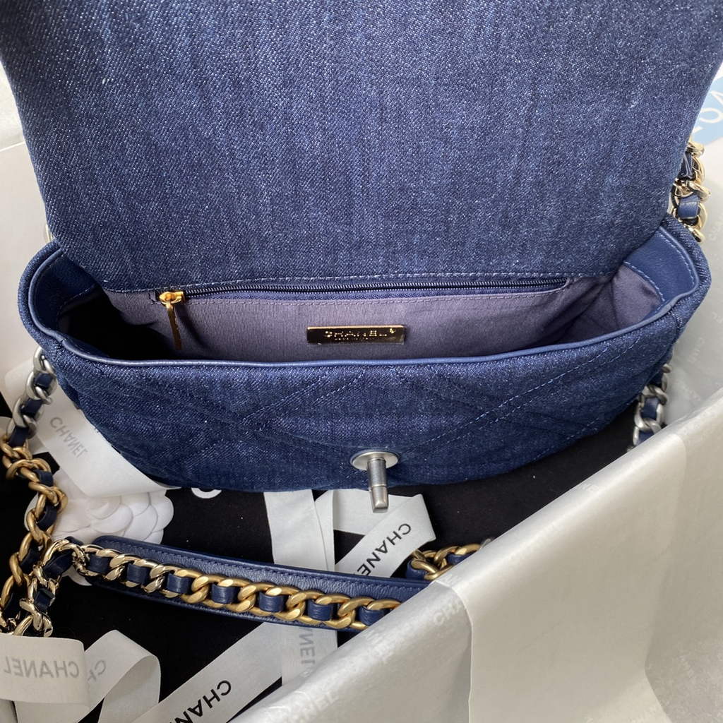 Chanel 19 handbags AS1160 Clothes Blue