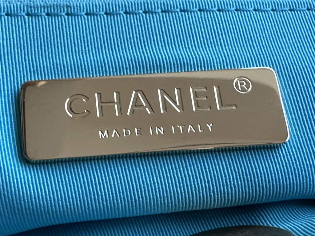 Chanel 19 handbags AS1160 Cotton Tweed blue