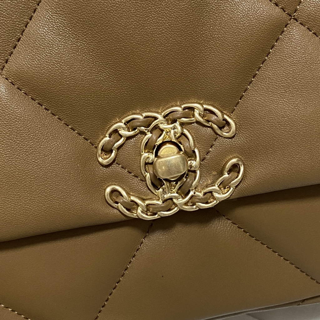 Chanel 19 handbags AS1160 Lambskin Brown