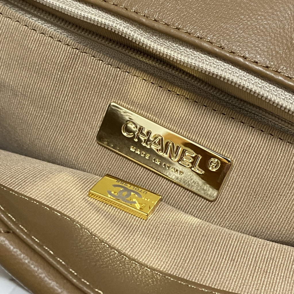 Chanel 19 handbags AS1160 Lambskin Brown