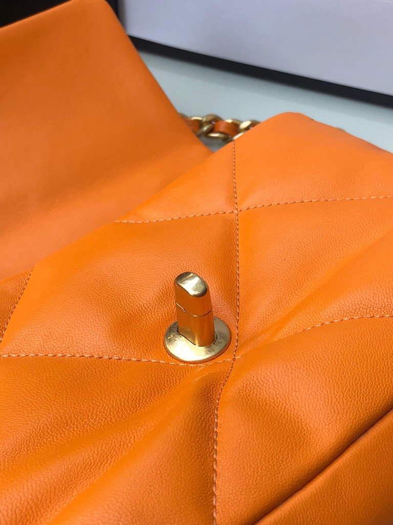 Chanel 19 handbags AS1160 Lambskin orange