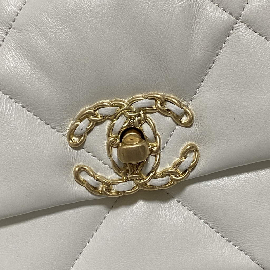 Chanel 19 handbags AS1160 Lambskin Beige