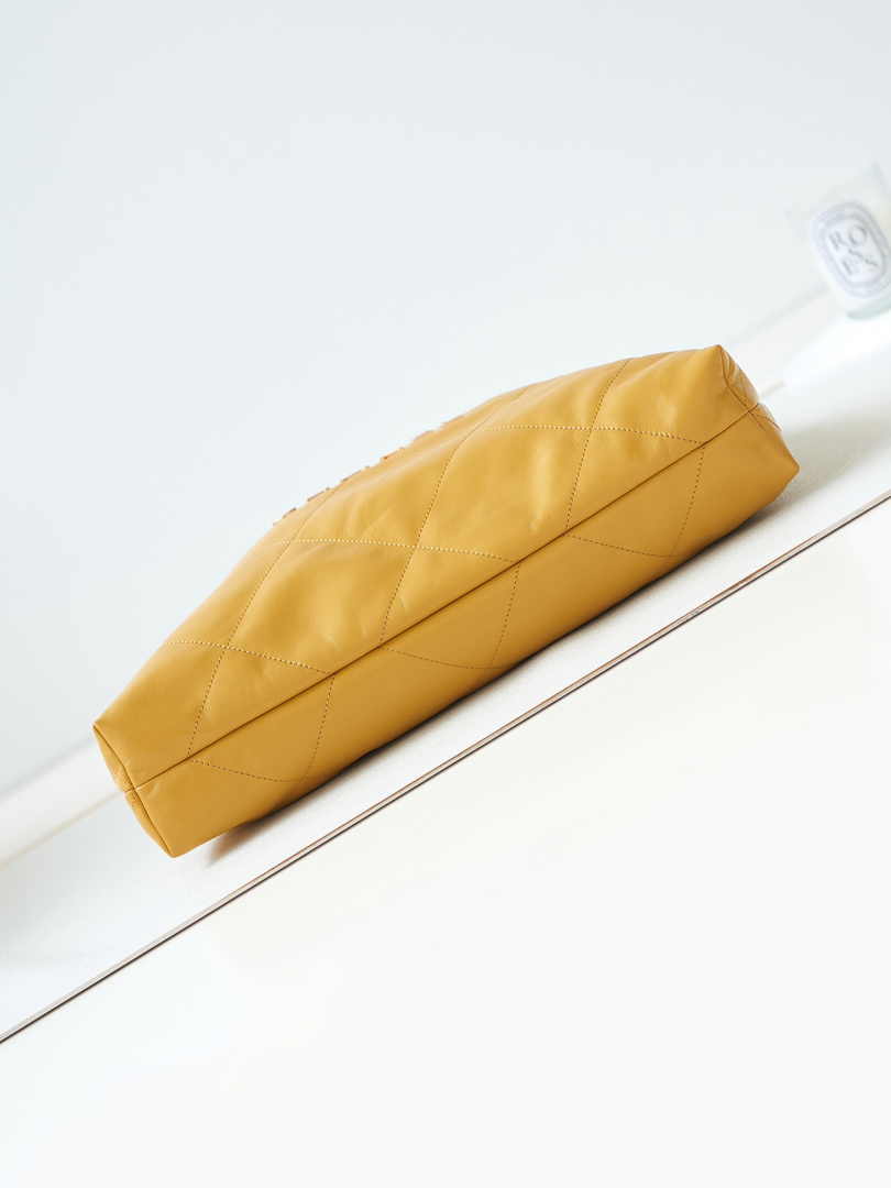 Chanel 22 Handbag AS3261 Calfskin Yellow