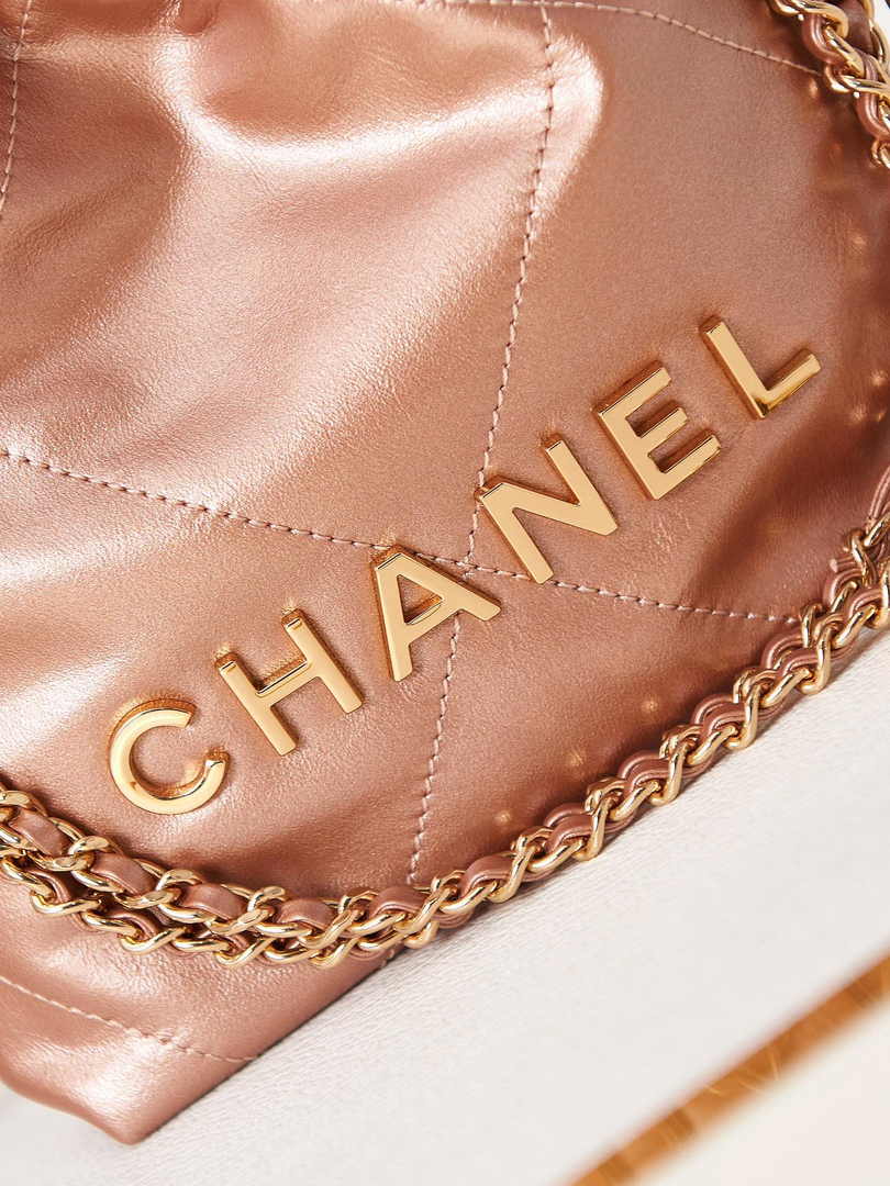 Chanel 22 Mini bag AS3980 Calfskin Bronze