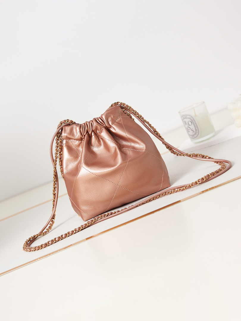 Chanel 22 Mini bag AS3980 Calfskin Bronze