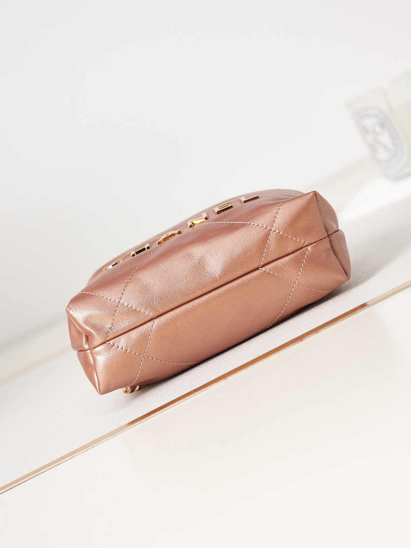 Chanel 22 Mini bag AS3980 Calfskin Bronze