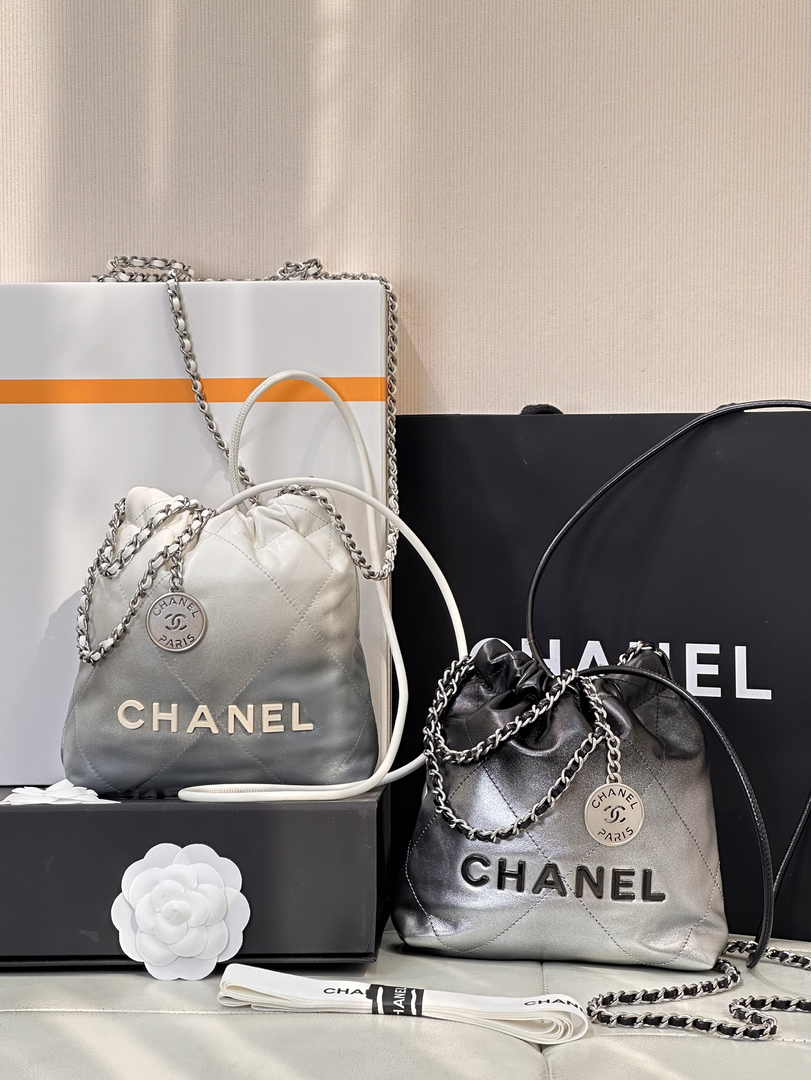 Chanel 22 Mini bag AS3980 Calfskin Black Silver