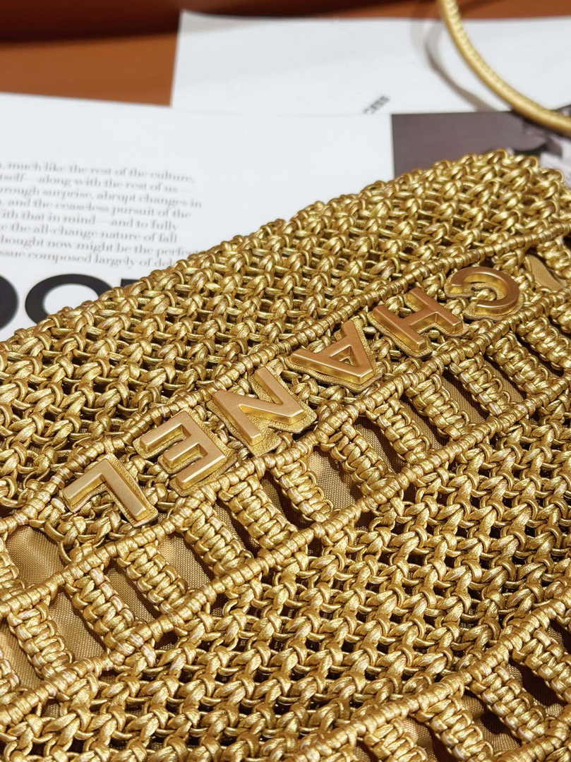 Chanel 22 Mini bag AS3980 Calfskin macrame Gold