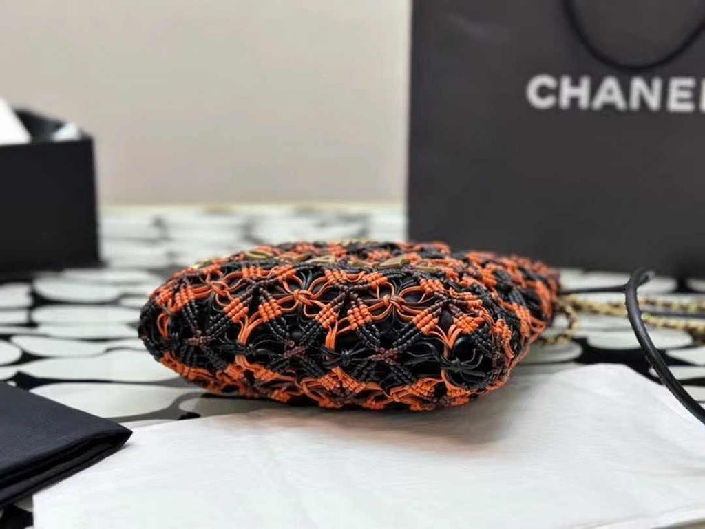 Chanel 22 Mini bag AS3980 Calfskin macrame Light Brown