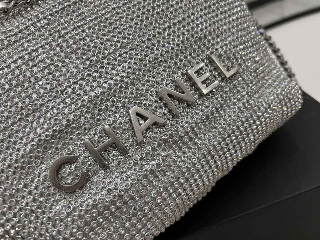 Chanel 22 Mini bag AS3980 Calfskin macrame Silver