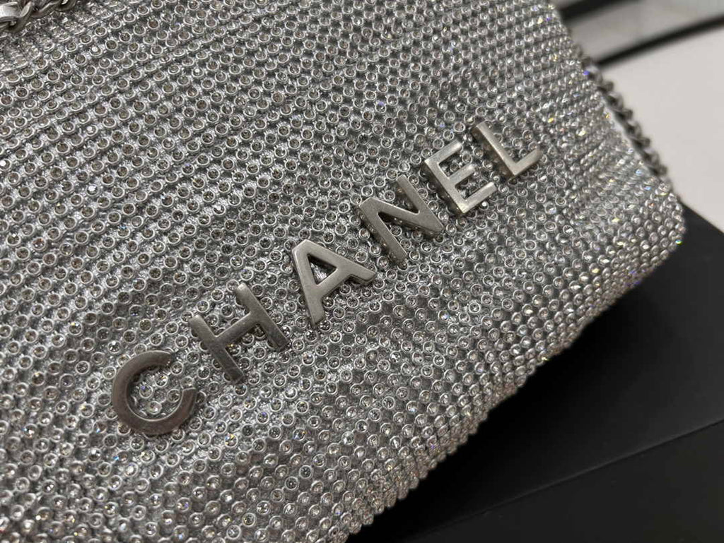 Chanel 22 Mini bag AS3980 Calfskin macrame Silver