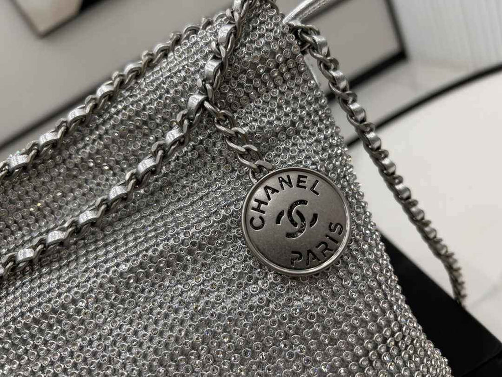 Chanel 22 Mini bag AS3980 Calfskin macrame Silver