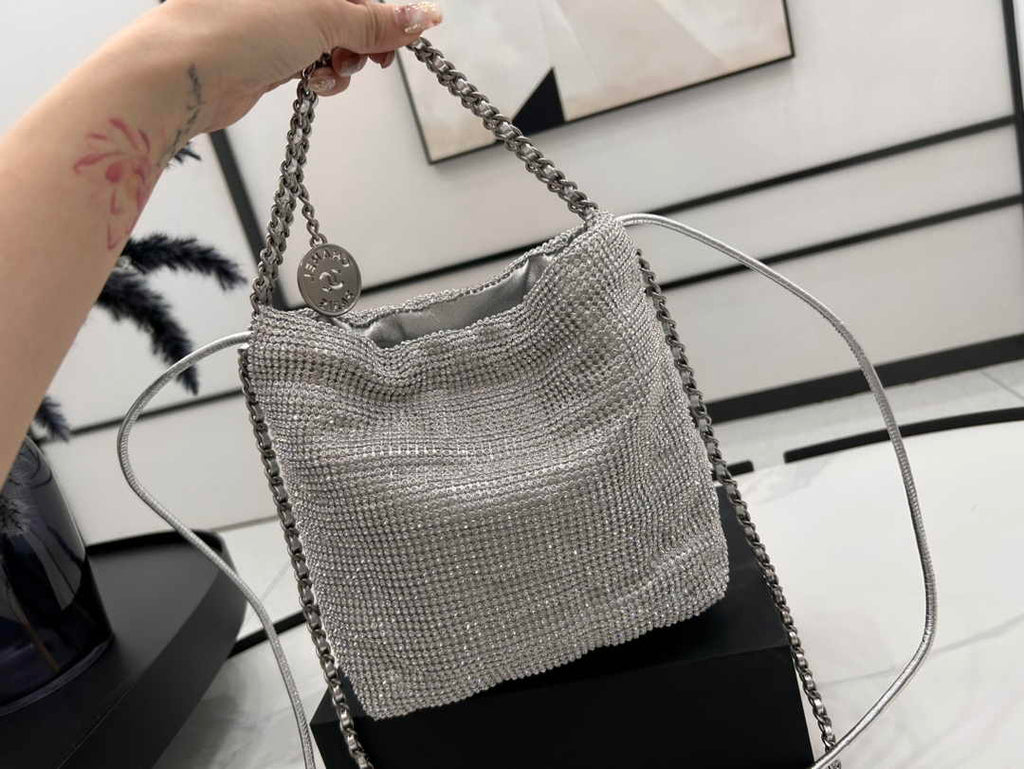 Chanel 22 Mini bag AS3980 Calfskin macrame Silver