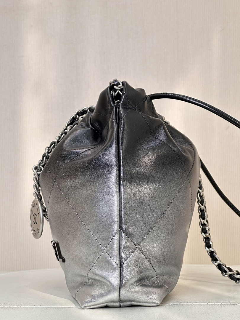 Chanel 22 Mini bag AS3980 Calfskin Black Silver