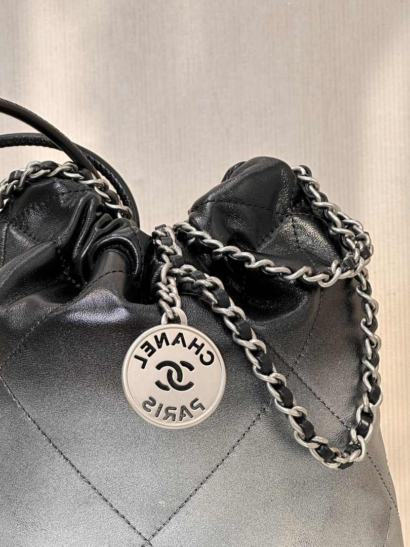 Chanel 22 Mini bag AS3980 Calfskin Black Silver