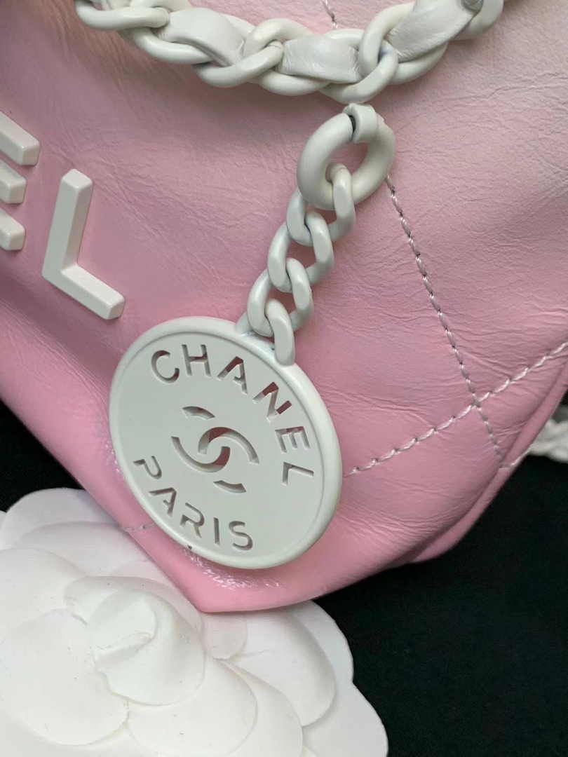 Chanel 22 Mini bag AS3980 Patent Gradient Calfskin Light Pink