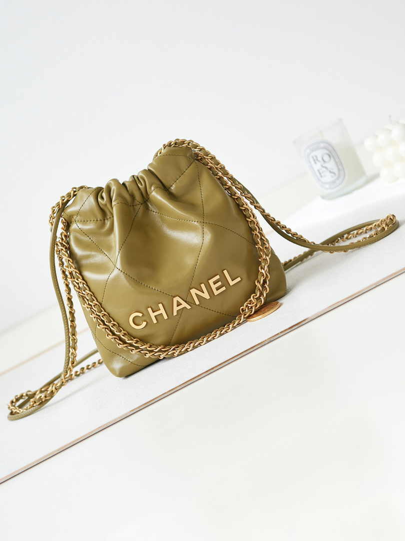 Chanel 22 Mini bag AS3980 Calfskin Green