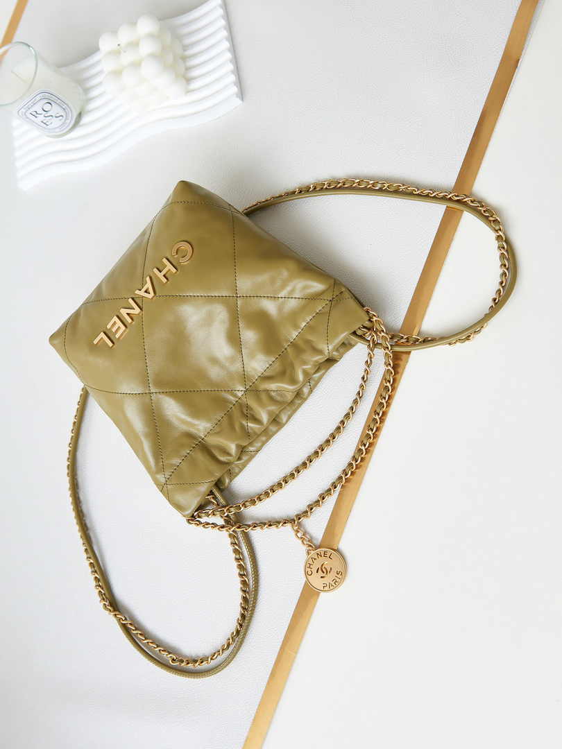 Chanel 22 Mini bag AS3980 Calfskin Green