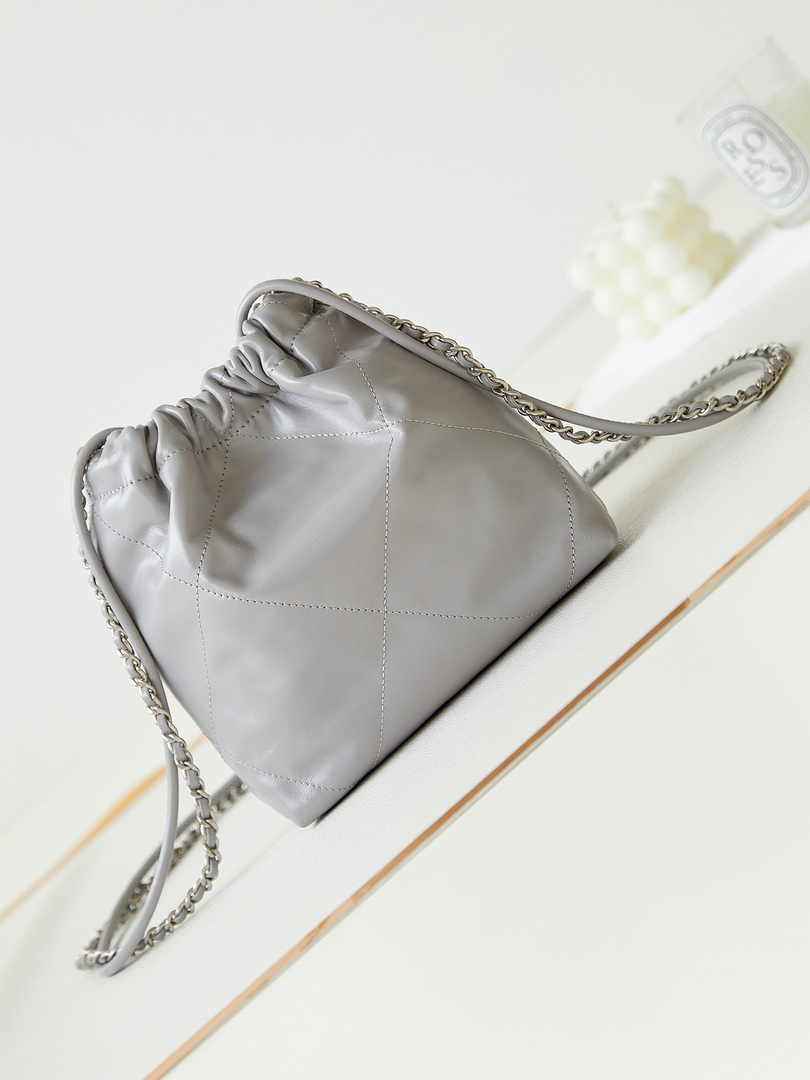 Chanel 22 Mini bag AS3980 Calfskin Gray