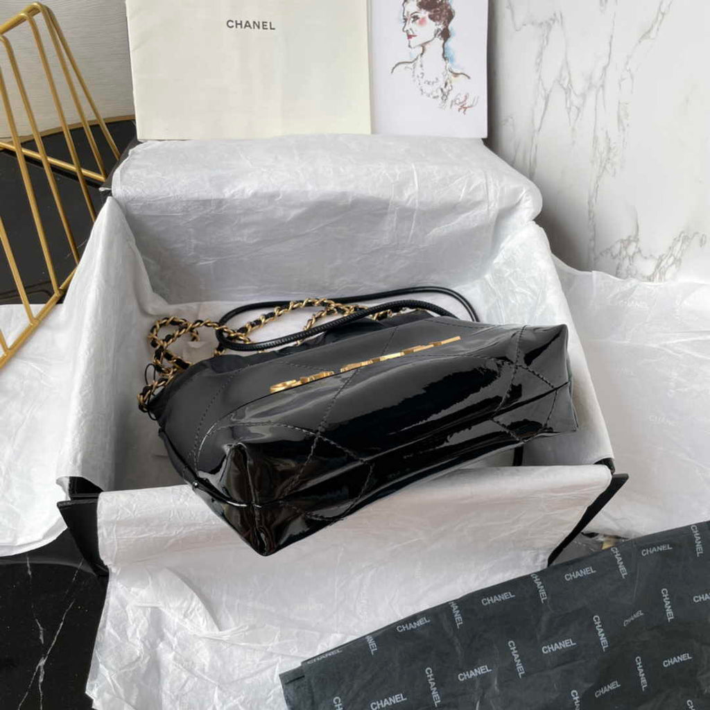 Chanel 22 Mini bag AS3980 Shiny Calfskin Black