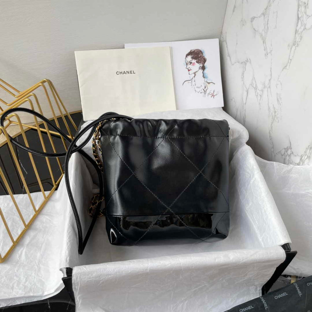 Chanel 22 Mini bag AS3980 Shiny Calfskin Black
