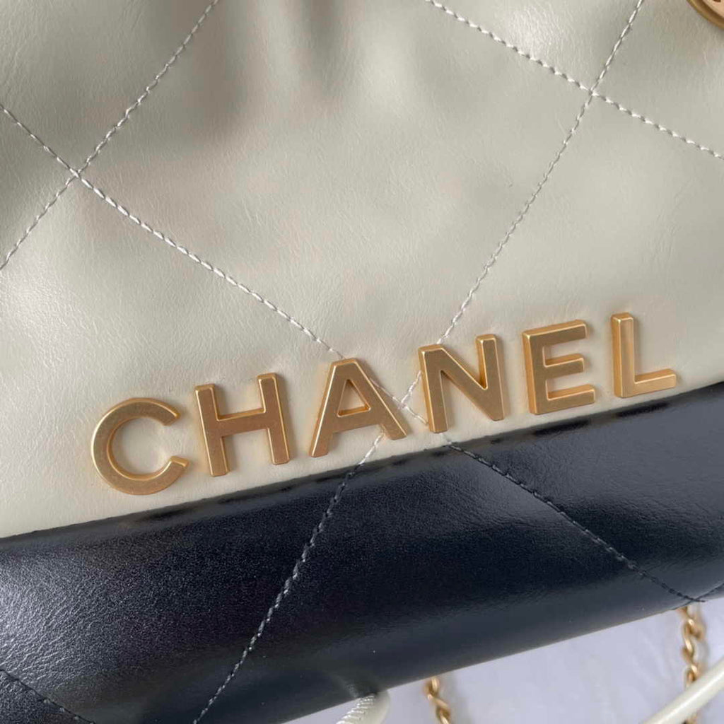 Chanel 22 Mini bag AS3980 Shiny Calfskin Beige