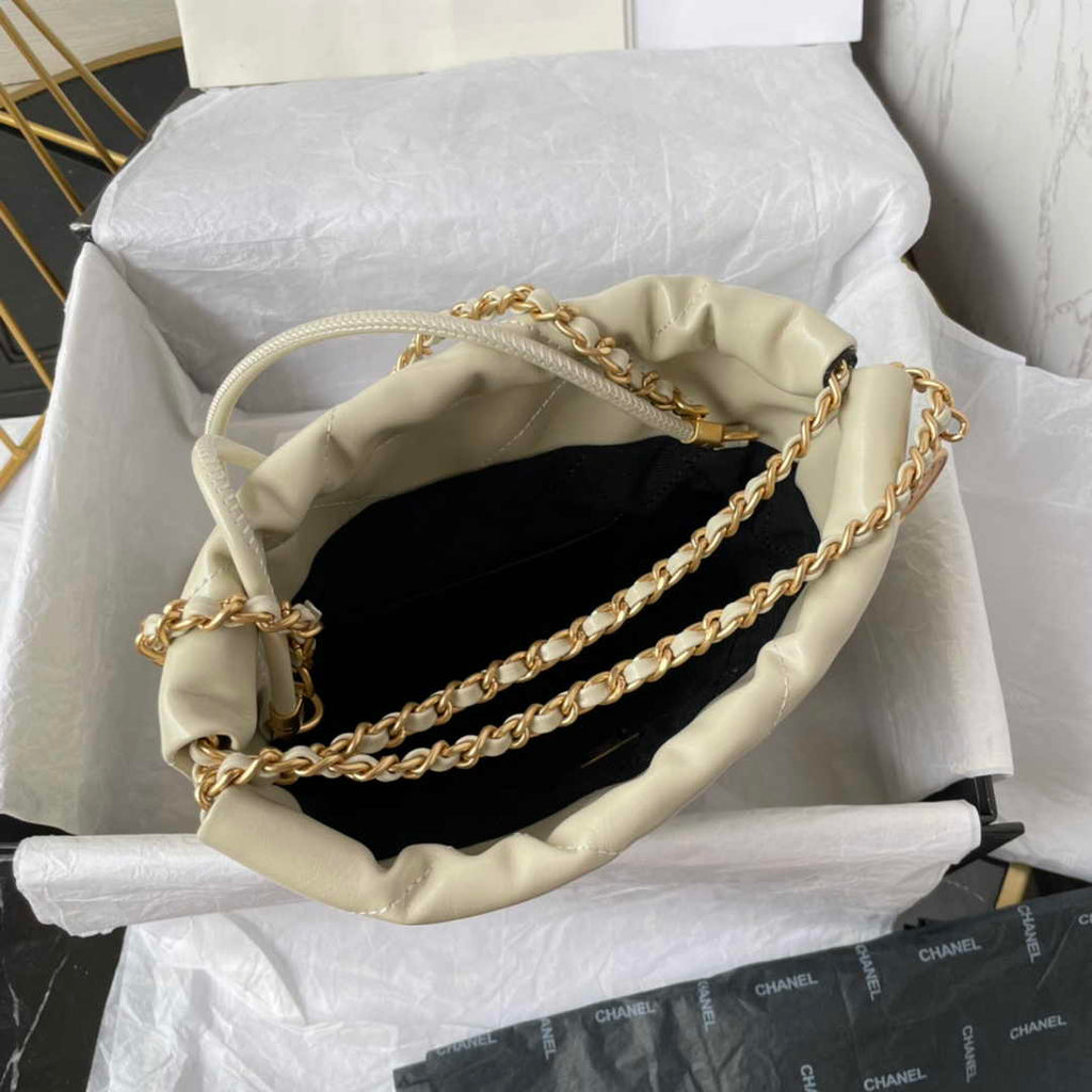 Chanel 22 Mini bag AS3980 Shiny Calfskin Beige