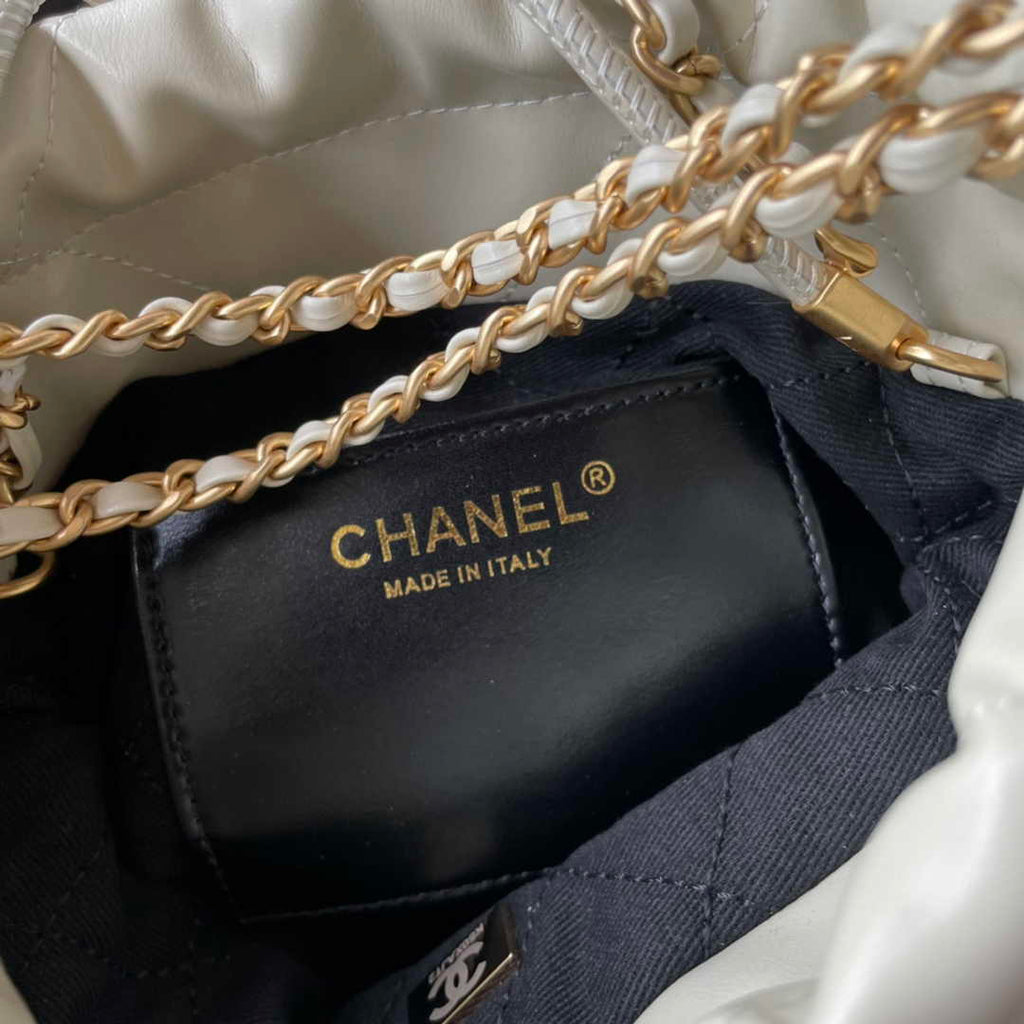 Chanel 22 Mini bag AS3980 Shiny Calfskin Beige