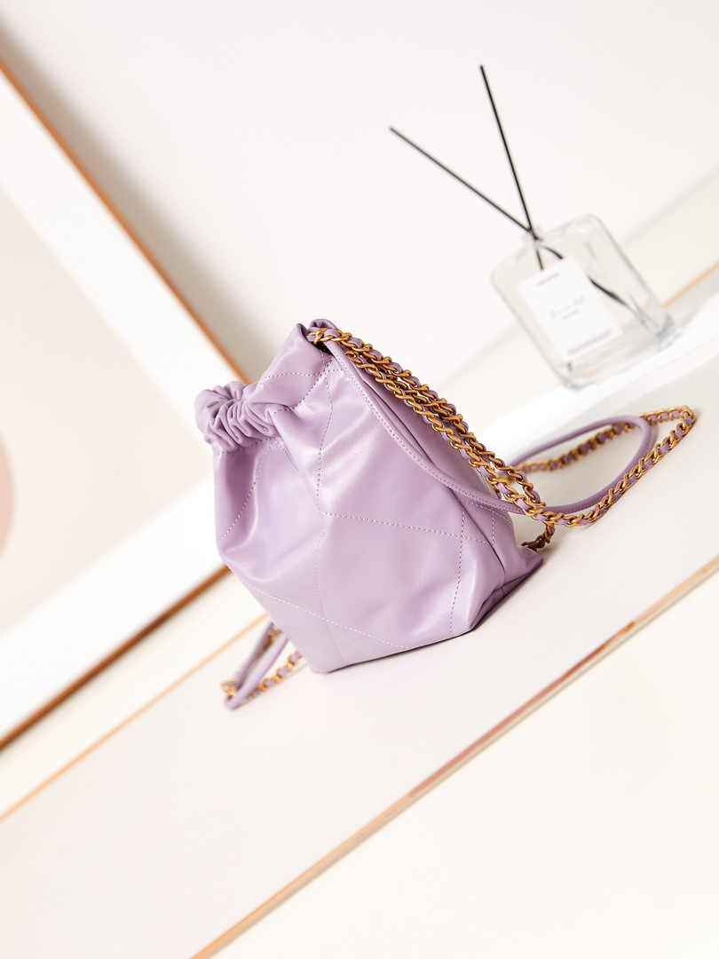 Chanel 22 Mini bag AS3980 Calfskin Purple