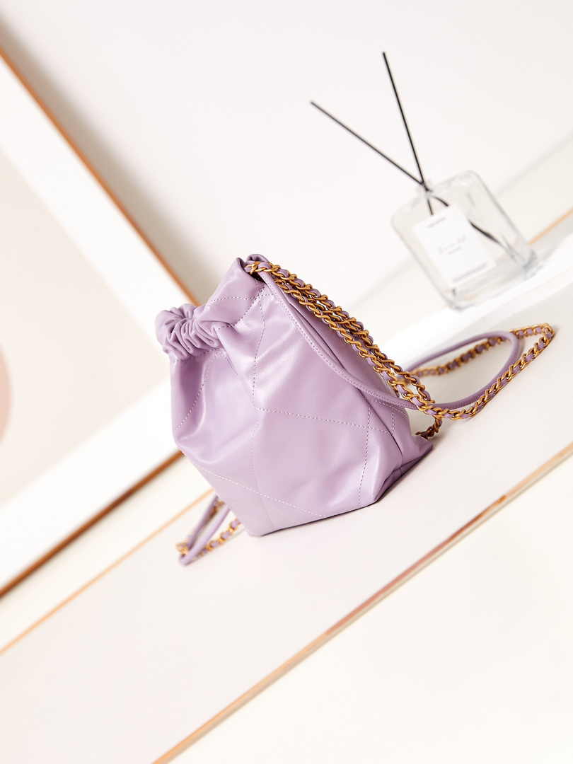 Chanel 22 Mini bag AS3980 Calfskin Purple