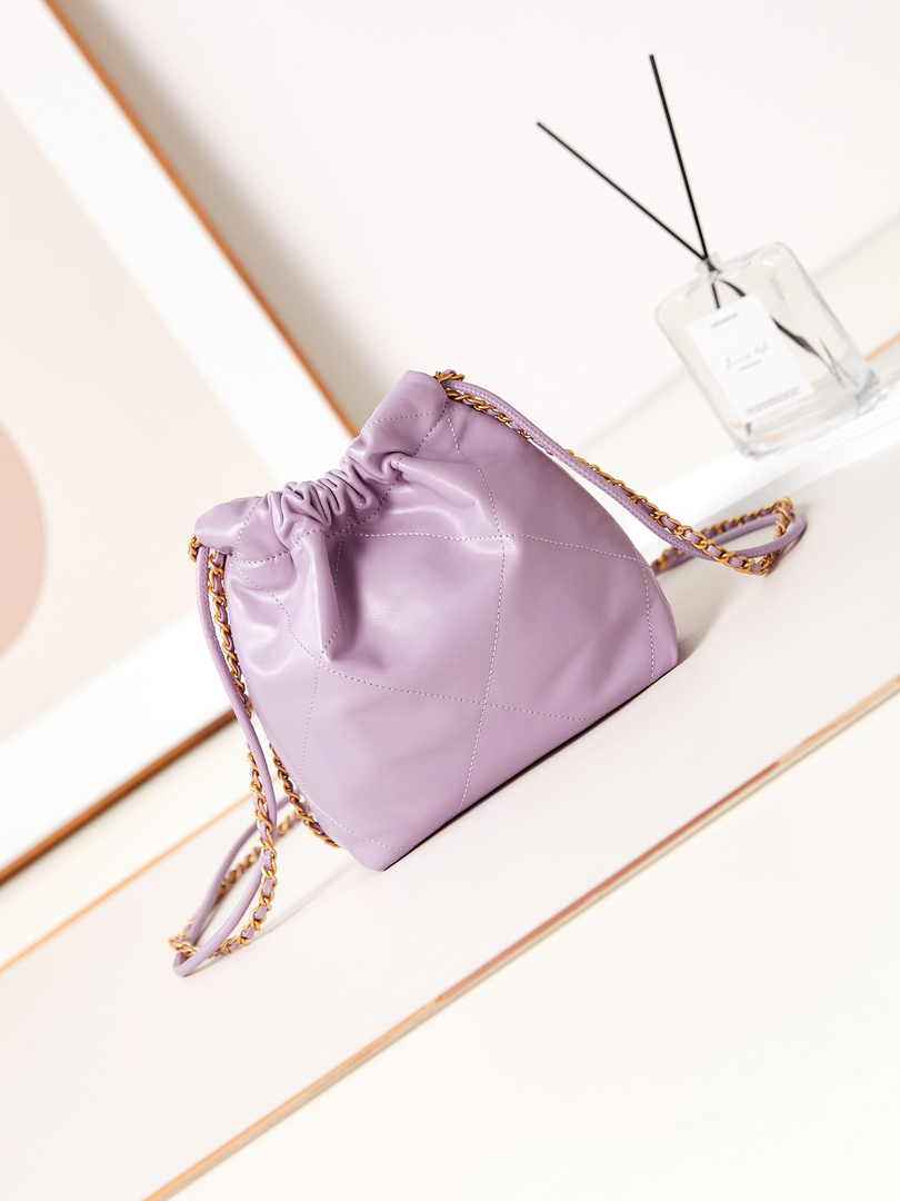 Chanel 22 Mini bag AS3980 Calfskin Purple