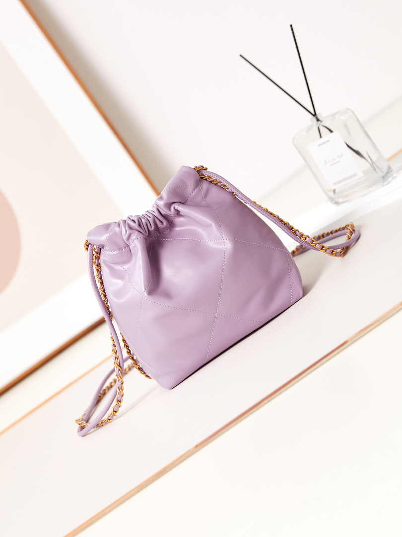 Chanel 22 Mini bag AS3980 Calfskin Purple