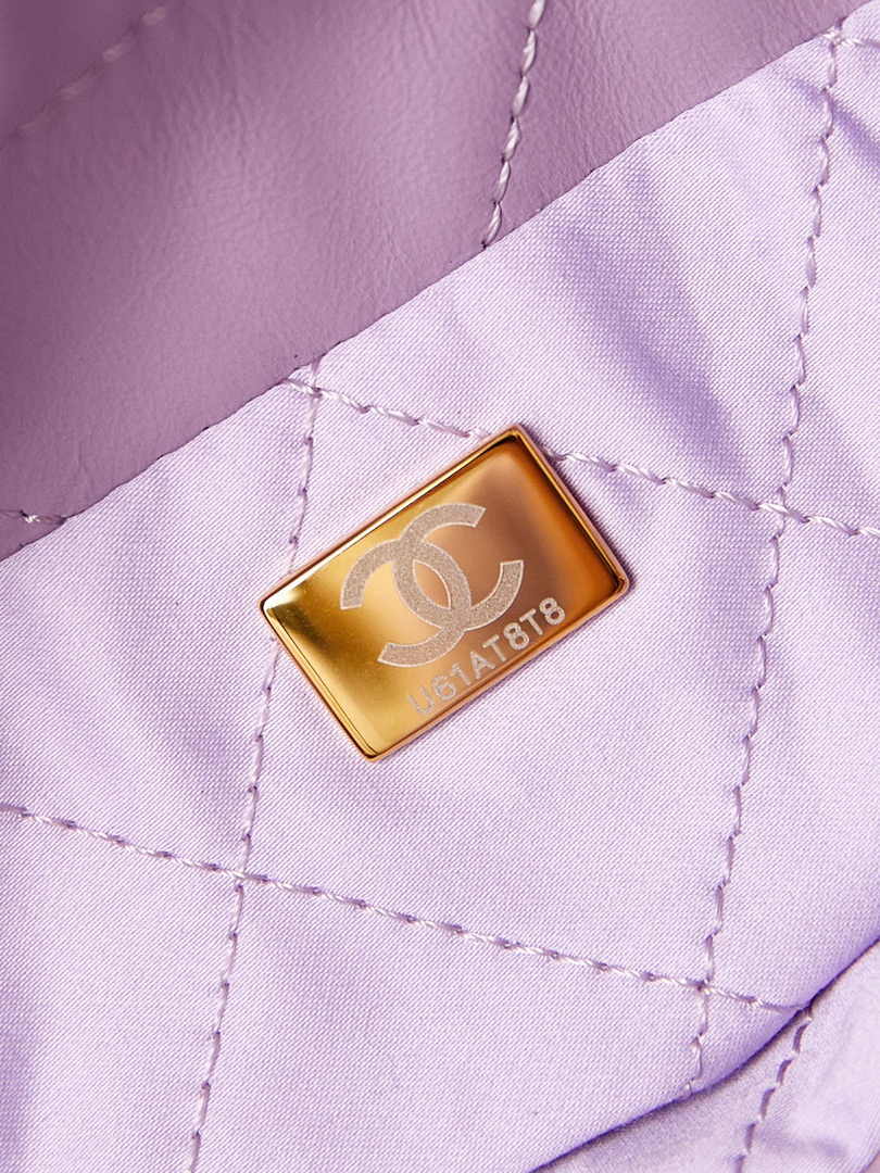 Chanel 22 Mini bag AS3980 Calfskin Purple