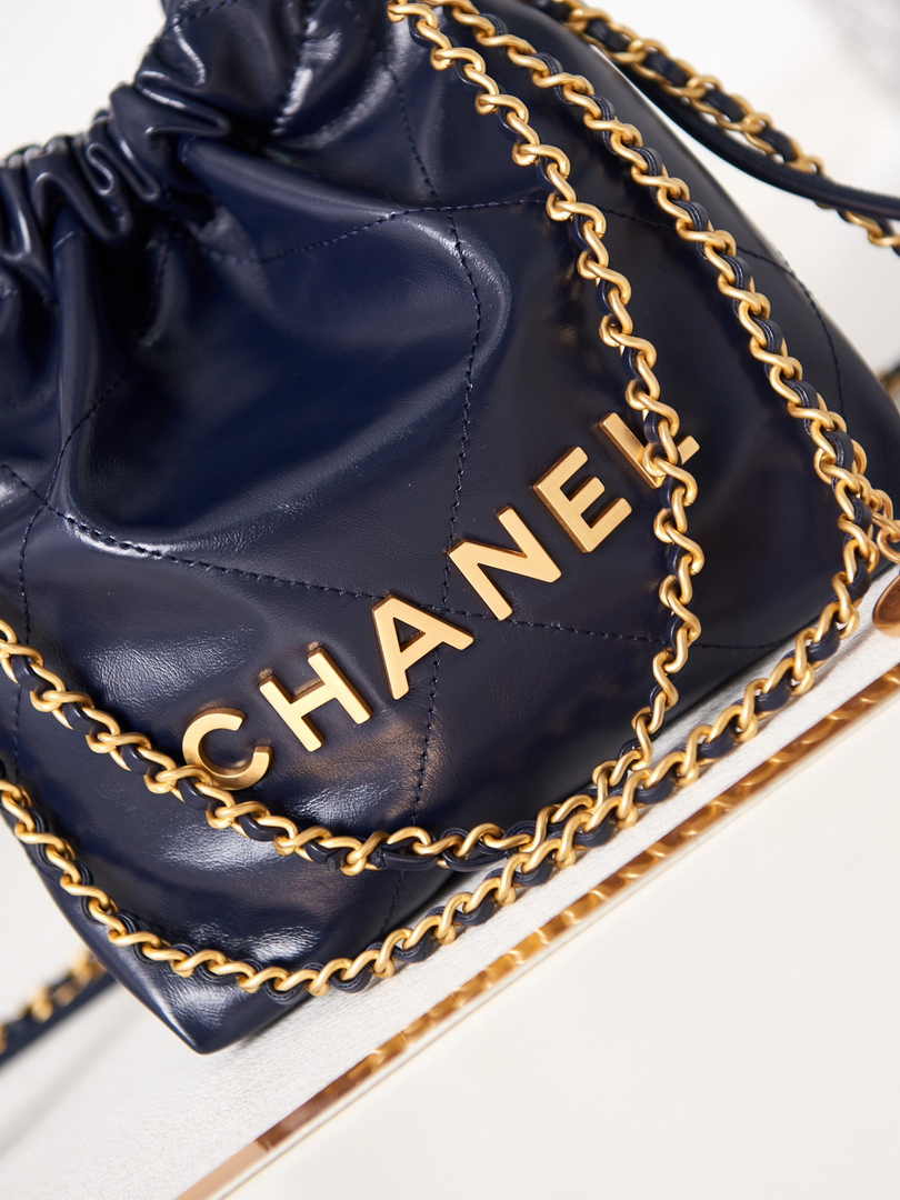 Chanel 22 Mini bag AS3980 Calfskin Navy Blue