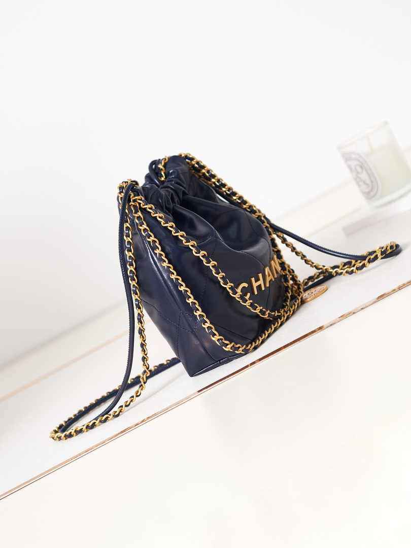 Chanel 22 Mini bag AS3980 Calfskin Navy Blue