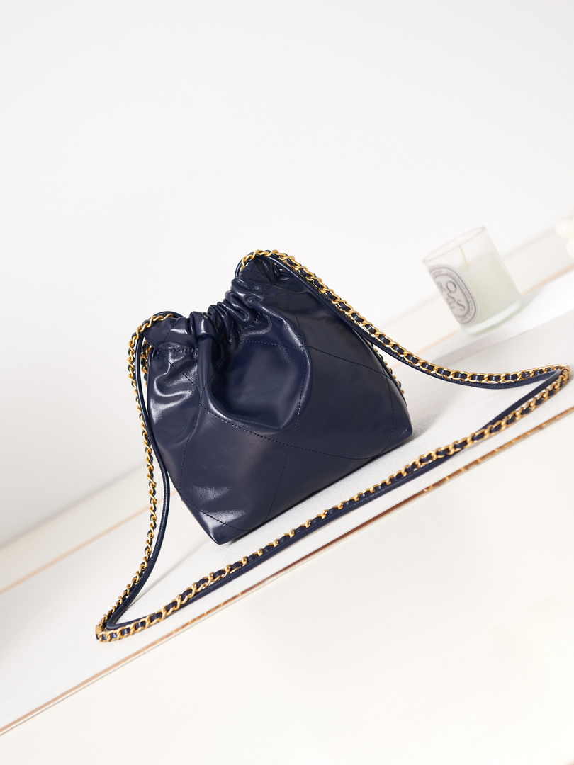 Chanel 22 Mini bag AS3980 Calfskin Navy Blue