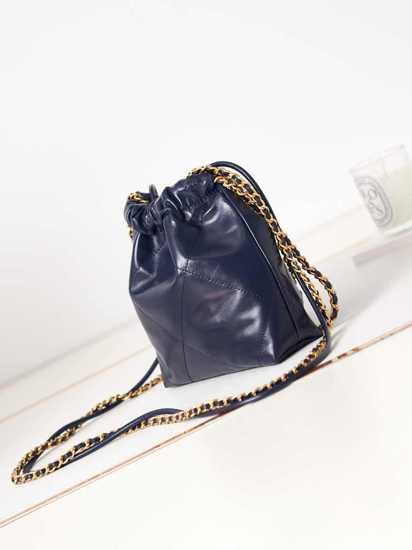 Chanel 22 Mini bag AS3980 Calfskin Navy Blue