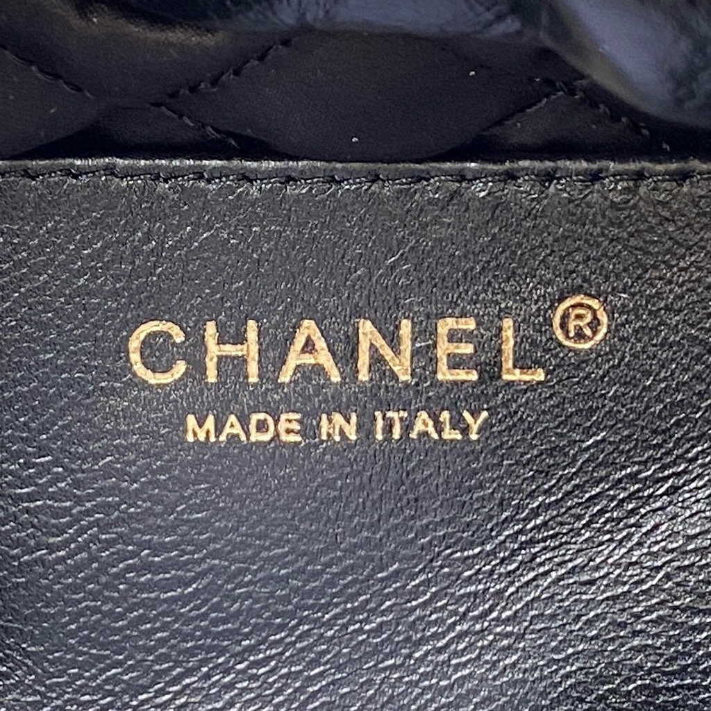 Chanel 22 Mini bag AS3980 Shiny Crumpled Calfskin & Gold-Tone Metal Black