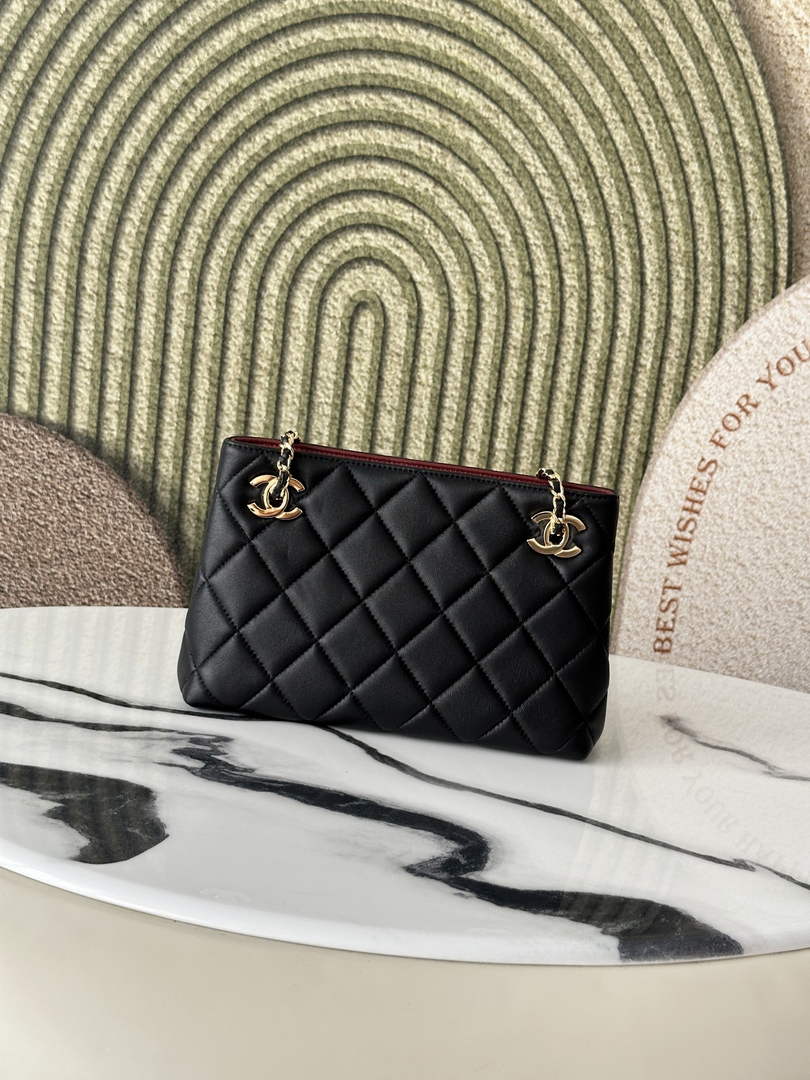 Chanel 22 Small Shopping Bag Lambskin Black AS6248