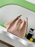 Chanel 25 medium handbag, AS5311 grained calfskin light pink