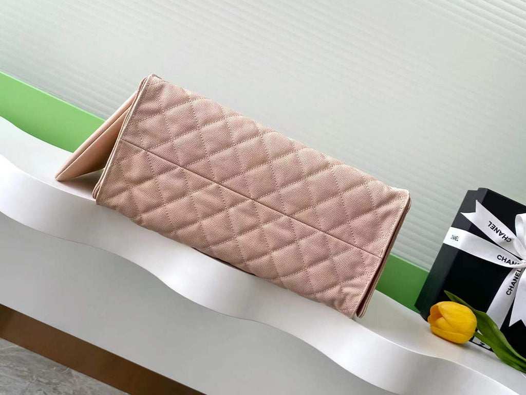 Chanel 25 medium handbag, AS5311 grained calfskin light pink