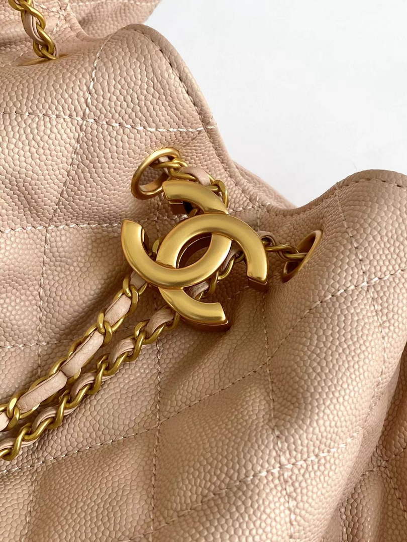 Chanel 25 medium handbag, AS5311 grained calfskin light pink
